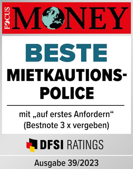 Deutsche Kautionskasse AG Moneyfix Mietkaution Focus Money 2023 Auszeichnung